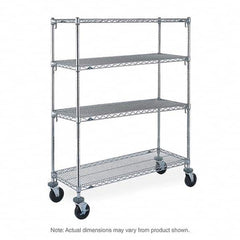 Metro - 600 Lb Capacity 4 Shelf Mobile Wire Shelving Unit - Add-On Unit - Apex Tool & Supply