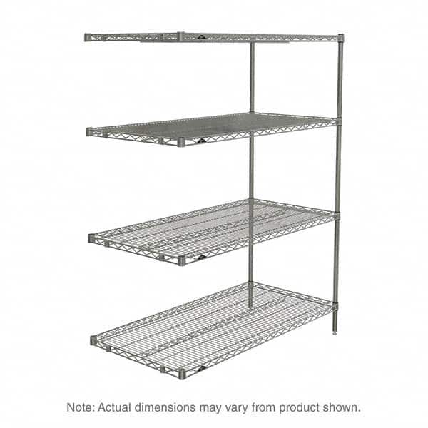 Metro - 2,000 Lb Capacity 4 Shelf Wire Shelving - Add-On Unit - Apex Tool & Supply