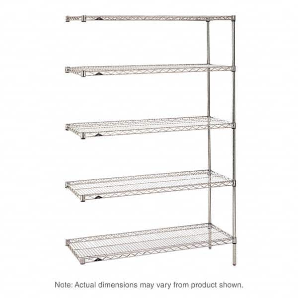 Metro - 2,000 Lb Capacity 5 Shelf Wire Shelving - Add-On Unit - Apex Tool & Supply