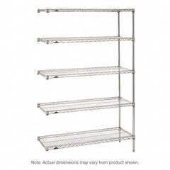 Metro - 2,000 Lb Capacity 5 Shelf Wire Shelving - Add-On Unit - Apex Tool & Supply