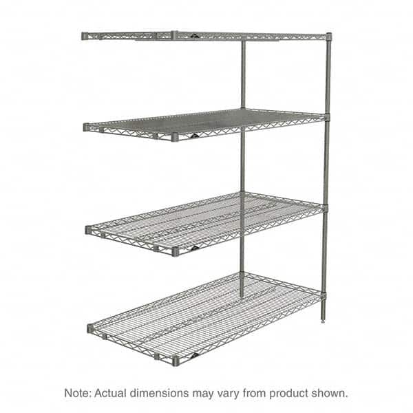 Metro - 2,000 Lb Capacity 4 Shelf Wire Shelving - Add-On Unit - Apex Tool & Supply
