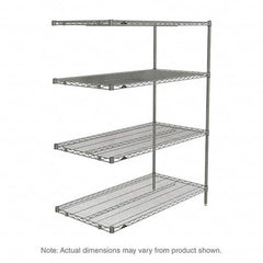 Metro - 2,000 Lb Capacity 4 Shelf Wire Shelving - Add-On Unit - Apex Tool & Supply