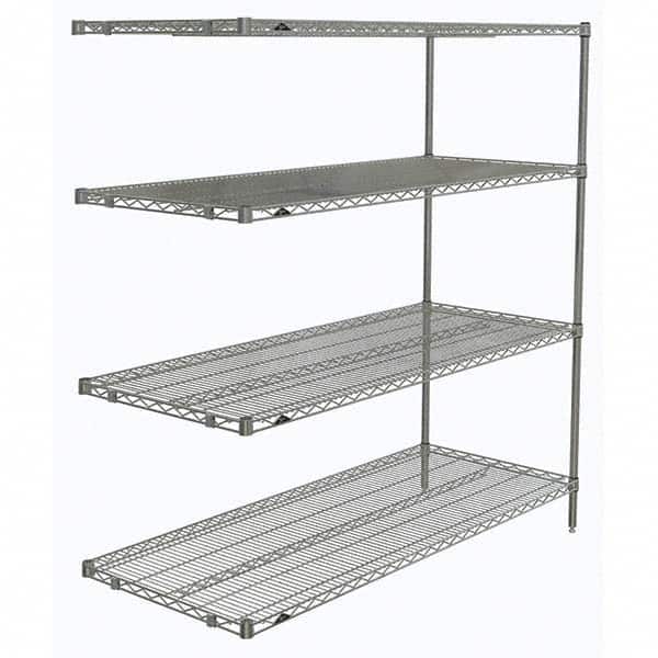 Metro - 2,000 Lb Capacity 4 Shelf Wire Shelving - Add-On Unit - Apex Tool & Supply