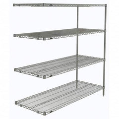 Metro - 2,000 Lb Capacity 4 Shelf Wire Shelving - Add-On Unit - Apex Tool & Supply
