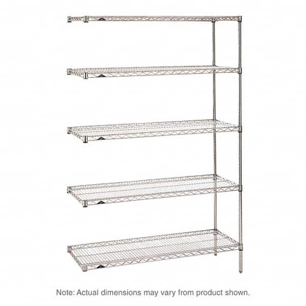 Metro - 2,000 Lb Capacity 5 Shelf Wire Shelving - Add-On Unit - Apex Tool & Supply