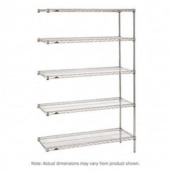 Metro - 2,000 Lb Capacity 5 Shelf Wire Shelving - Add-On Unit - Apex Tool & Supply