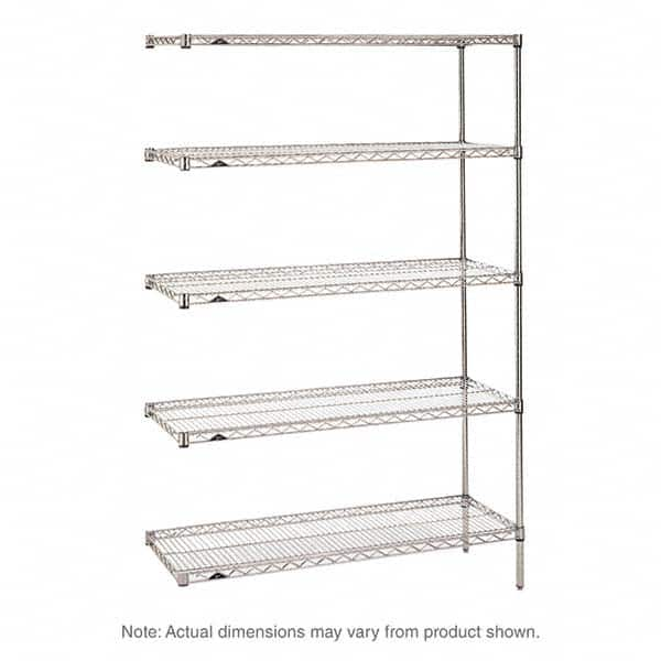 Metro - 2,000 Lb Capacity 5 Shelf Wire Shelving - Add-On Unit - Apex Tool & Supply