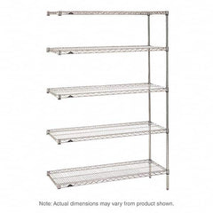 Metro - 2,000 Lb Capacity 5 Shelf Wire Shelving - Add-On Unit - Apex Tool & Supply