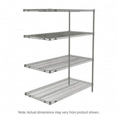 Metro - 2,000 Lb Capacity 4 Shelf Wire Shelving - Add-On Unit - Apex Tool & Supply