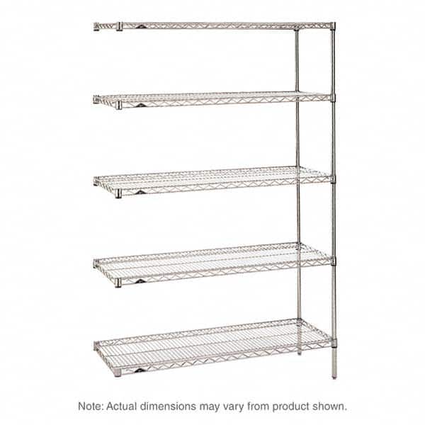 Metro - 2,000 Lb Capacity 5 Shelf Wire Shelving - Add-On Unit - Apex Tool & Supply