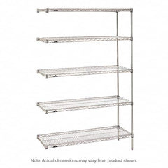 Metro - 2,000 Lb Capacity 5 Shelf Wire Shelving - Add-On Unit - Apex Tool & Supply