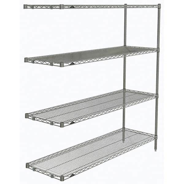 Metro - 2,000 Lb Capacity 4 Shelf Wire Shelving - Add-On Unit - Apex Tool & Supply