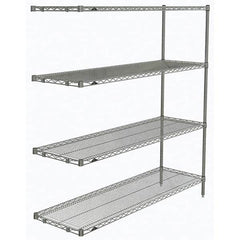 Metro - 2,000 Lb Capacity 4 Shelf Wire Shelving - Add-On Unit - Apex Tool & Supply