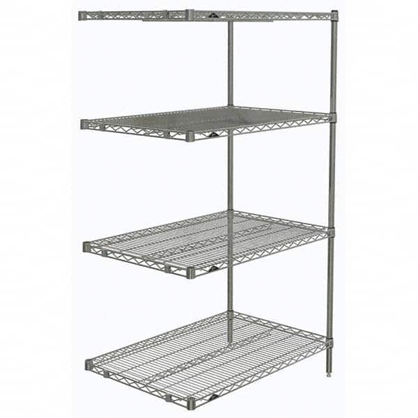 Metro - 2,000 Lb Capacity 4 Shelf Wire Shelving - Add-On Unit - Apex Tool & Supply