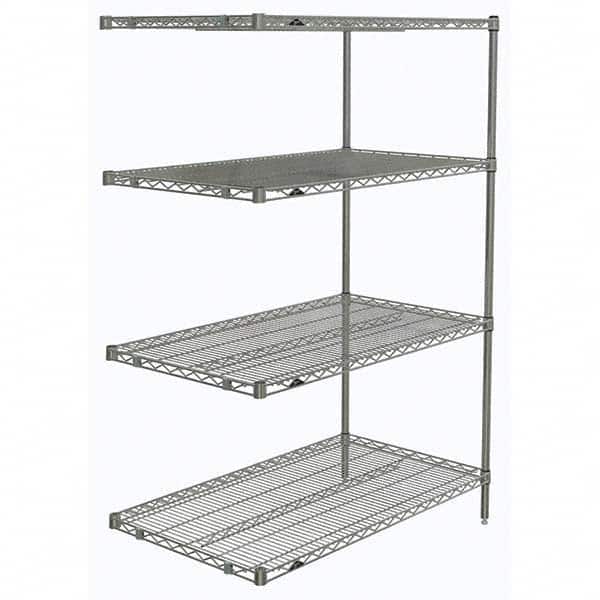 Metro - 2,000 Lb Capacity 4 Shelf Wire Shelving - Add-On Unit - Apex Tool & Supply