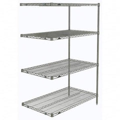 Metro - 2,000 Lb Capacity 4 Shelf Wire Shelving - Add-On Unit - Apex Tool & Supply