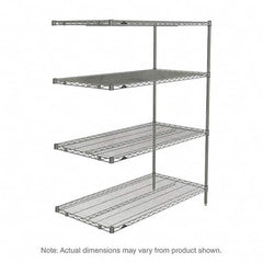 Metro - 2,000 Lb Capacity 4 Shelf Wire Shelving - Add-On Unit - Apex Tool & Supply