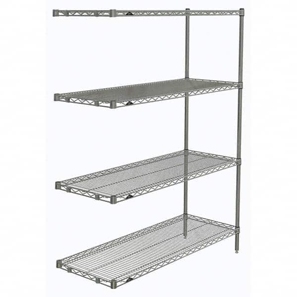 Metro - 2,000 Lb Capacity 4 Shelf Wire Shelving - Add-On Unit - Apex Tool & Supply