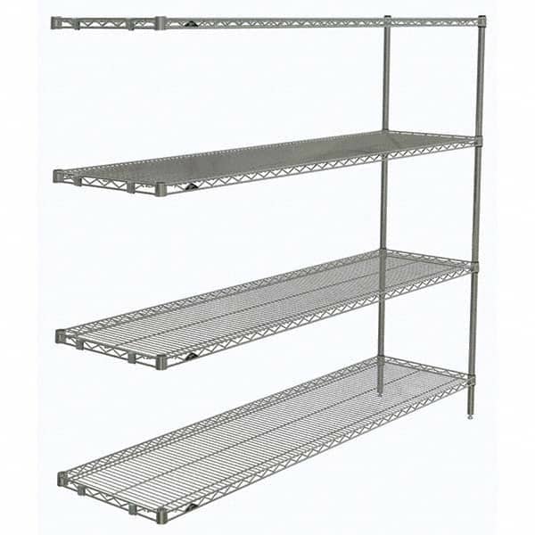 Metro - 2,000 Lb Capacity 4 Shelf Wire Shelving - Add-On Unit - Apex Tool & Supply