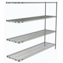 Metro - 2,000 Lb Capacity 4 Shelf Wire Shelving - Add-On Unit - Apex Tool & Supply