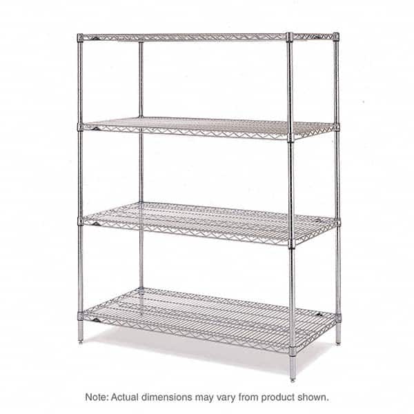 Metro - 2,000 Lb Capacity 4 Shelf Wire Shelving - Add-On Unit - Apex Tool & Supply