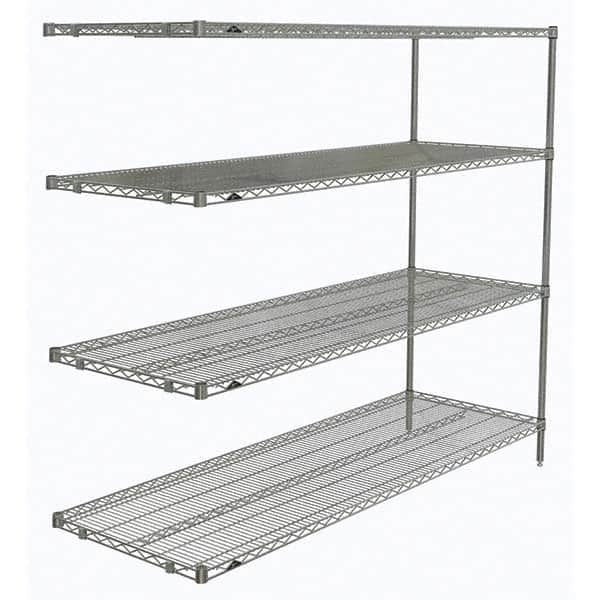 Metro - 2,000 Lb Capacity 4 Shelf Wire Shelving - Add-On Unit - Apex Tool & Supply
