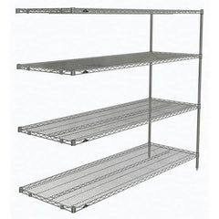 Metro - 2,000 Lb Capacity 4 Shelf Wire Shelving - Add-On Unit - Apex Tool & Supply