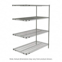 Metro - 2,000 Lb Capacity 4 Shelf Wire Shelving - Add-On Unit - Apex Tool & Supply