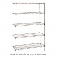 Metro - 2,000 Lb Capacity 5 Shelf Wire Shelving - Add-On Unit - Apex Tool & Supply