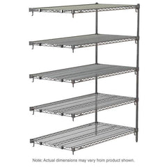 Metro - 2,000 Lb Capacity 5 Shelf Wire Shelving - Add-On Unit - Apex Tool & Supply