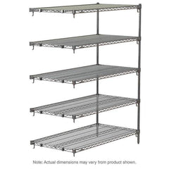 Metro - 2,000 Lb Capacity 5 Shelf Wire Shelving - Add-On Unit - Apex Tool & Supply