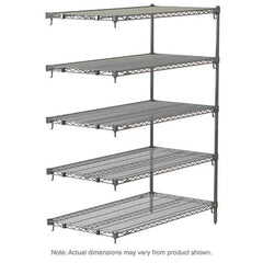Metro - 2,000 Lb Capacity 5 Shelf Wire Shelving - Add-On Unit - Apex Tool & Supply