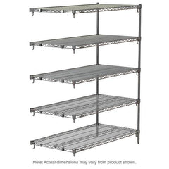 Metro - 2,000 Lb Capacity 5 Shelf Wire Shelving - Add-On Unit - Apex Tool & Supply