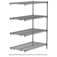Metro - 2,000 Lb Capacity 4 Shelf Wire Shelving - Add-On Unit - Apex Tool & Supply