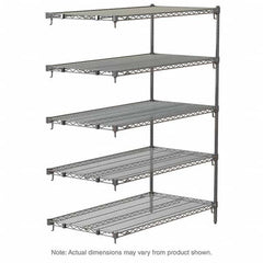 Metro - 2,000 Lb Capacity 5 Shelf Wire Shelving - Add-On Unit - Apex Tool & Supply