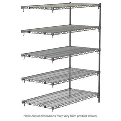 Metro - 2,000 Lb Capacity 5 Shelf Wire Shelving - Add-On Unit - Apex Tool & Supply