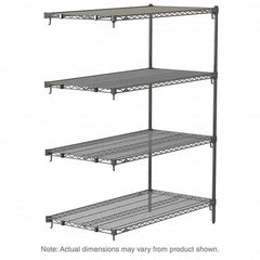 Metro - 2,000 Lb Capacity 4 Shelf Wire Shelving - Add-On Unit - Apex Tool & Supply
