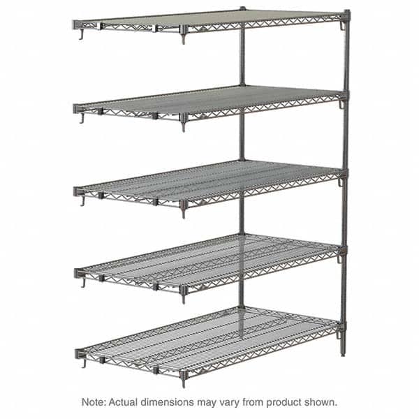 Metro - 2,000 Lb Capacity 5 Shelf Wire Shelving - Add-On Unit - Apex Tool & Supply