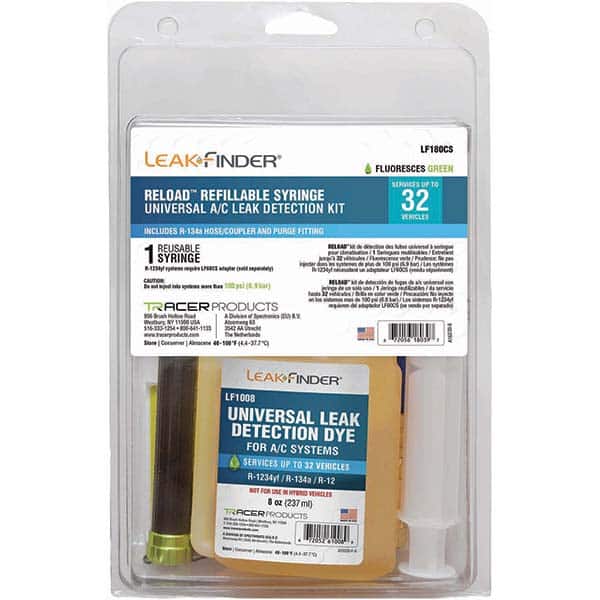 Leak Finder - Automotive Leak Detection Kits Type: A/C Dye Injection Kit Applications: A/C Systems - Apex Tool & Supply