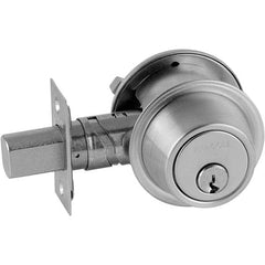 Falcon - Deadbolts Type: Single Cylinder Door Thickness Range: 1-5/8-2 - Apex Tool & Supply