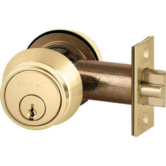 Schlage - Deadbolts Type: Deadlocking Latch Door Thickness Range: 1-1/2-1-3/4 - Apex Tool & Supply