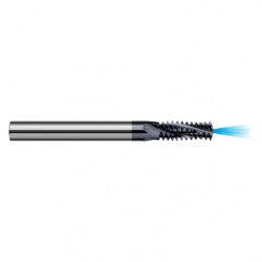 ‎0.1800″ Cutter Diameter × 0.5000″ (1/2″) Length of Cut Carbide Multi-Form 1/4″-28 Thread Milling Cutter Coolant Through, 3 Flutes, AlTiN Coated - Apex Tool & Supply
