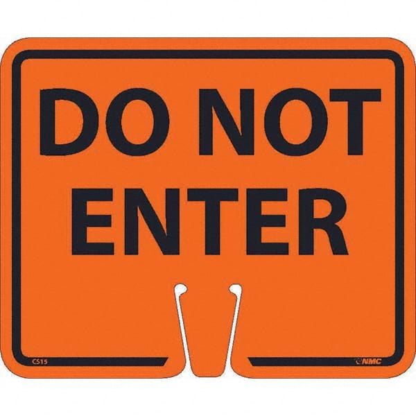 NMC - "Do Not Enter", 12-5/8" Wide x 10-3/8" High, Rigid Plastic Safety Sign - Apex Tool & Supply