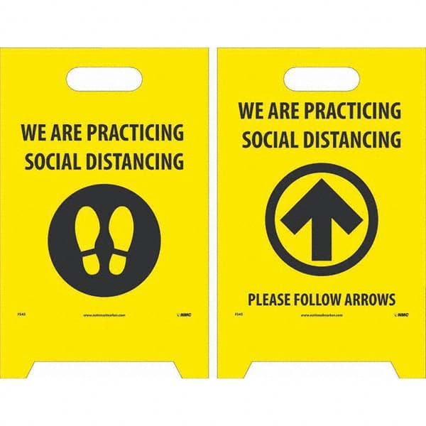 NMC - Cone & A Frame Floor Signs Shape: A-Frame Type: Accident Prevention - Apex Tool & Supply