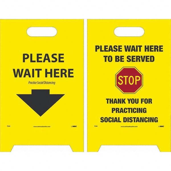 NMC - Cone & A Frame Floor Signs Shape: A-Frame Type: Accident Prevention - Apex Tool & Supply