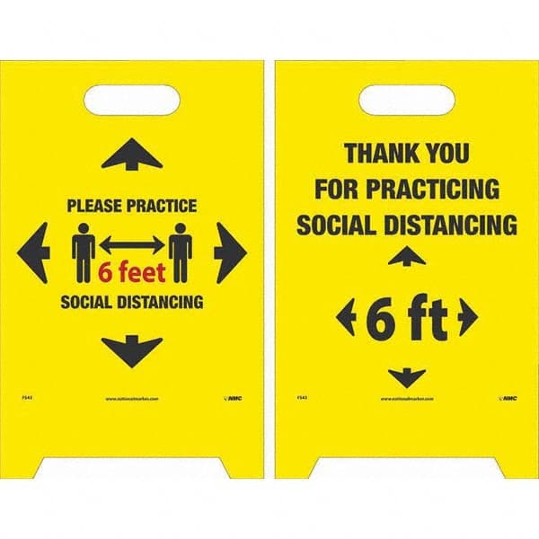 NMC - Cone & A Frame Floor Signs Shape: A-Frame Type: Accident Prevention - Apex Tool & Supply