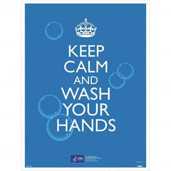 NMC - "COVID-19 - Keep Calm And Wash Your Hands", 18" Wide x 24" High, Paper Safety Sign - Apex Tool & Supply
