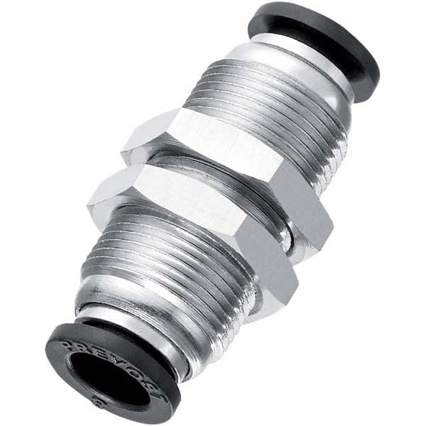 Prevost - Plastic Push-To-Connect Tube Fittings Type: Bulkhead Union Tube Outside Diameter (Inch): 3/8 - Apex Tool & Supply