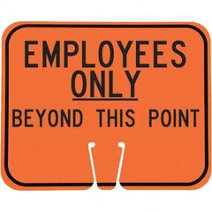 PRO-SAFE - "Notice - Employees Only Beyond This Point", 12-1/2" Wide x 10-1/2" High, ABS Safety Sign - Apex Tool & Supply