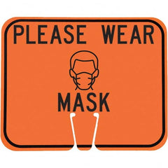 PRO-SAFE - "Notice - Please Wear A Mask", 12-1/2" Wide x 10-1/2" High, ABS Safety Sign - Apex Tool & Supply